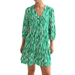 Penele Squiggle Print Swing Dress