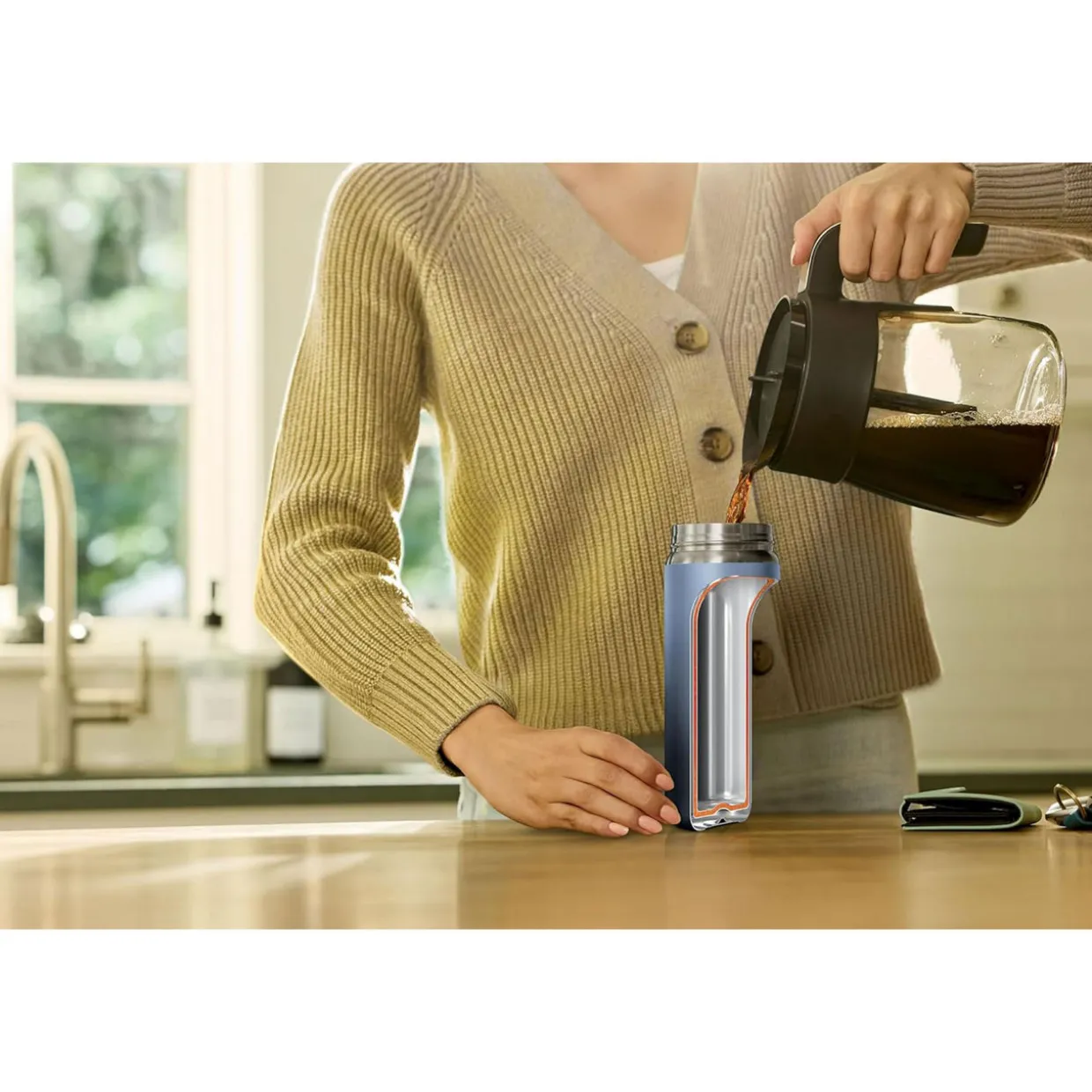 Perfect Sip Travel Mug 300ml Blue