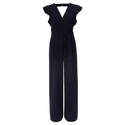 Petite Kallie V Neck Frill Jumpsuit