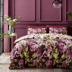 Pia Floral Plum Duvet Set