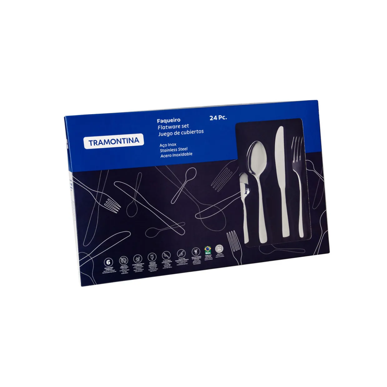 24-Piece Stainless Steel Cutlery Set
