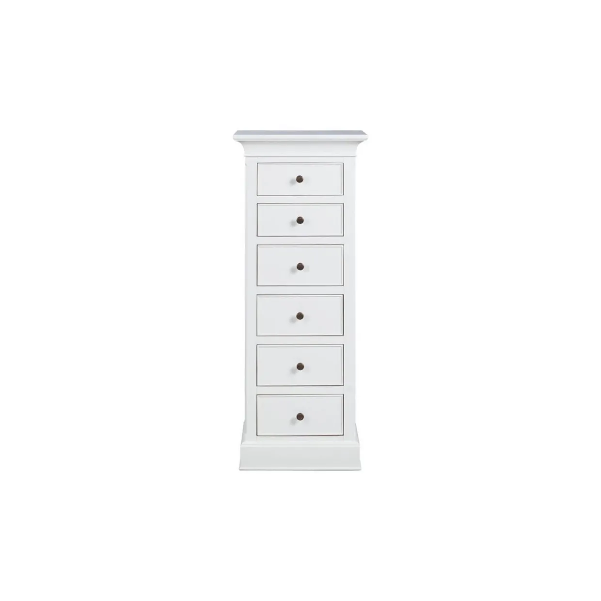 Pietra 6-Drawer Tall Chest White