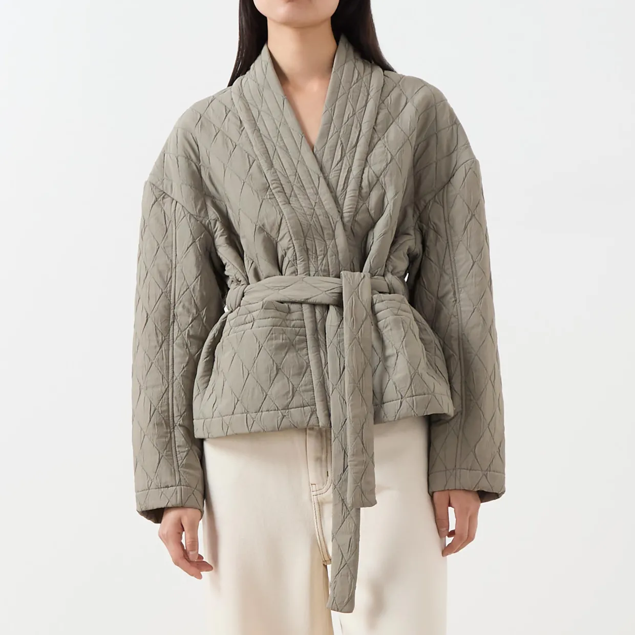 Pifita Diamond Quilted Belted Jacket