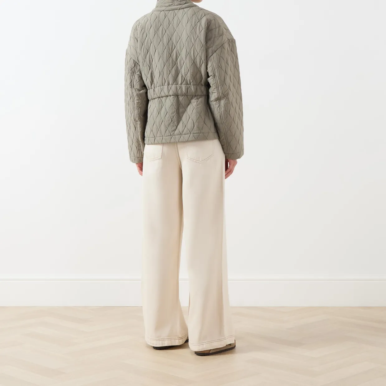 Pifita Diamond Quilted Belted Jacket