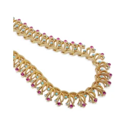 Pink & Turquoise Stone Choker