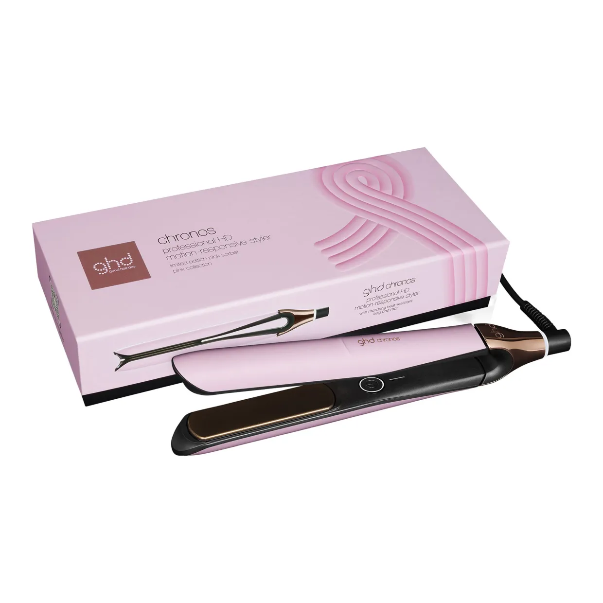Pink Chronos Charity Limited Edition Hair Straightener in Pink Sorbet