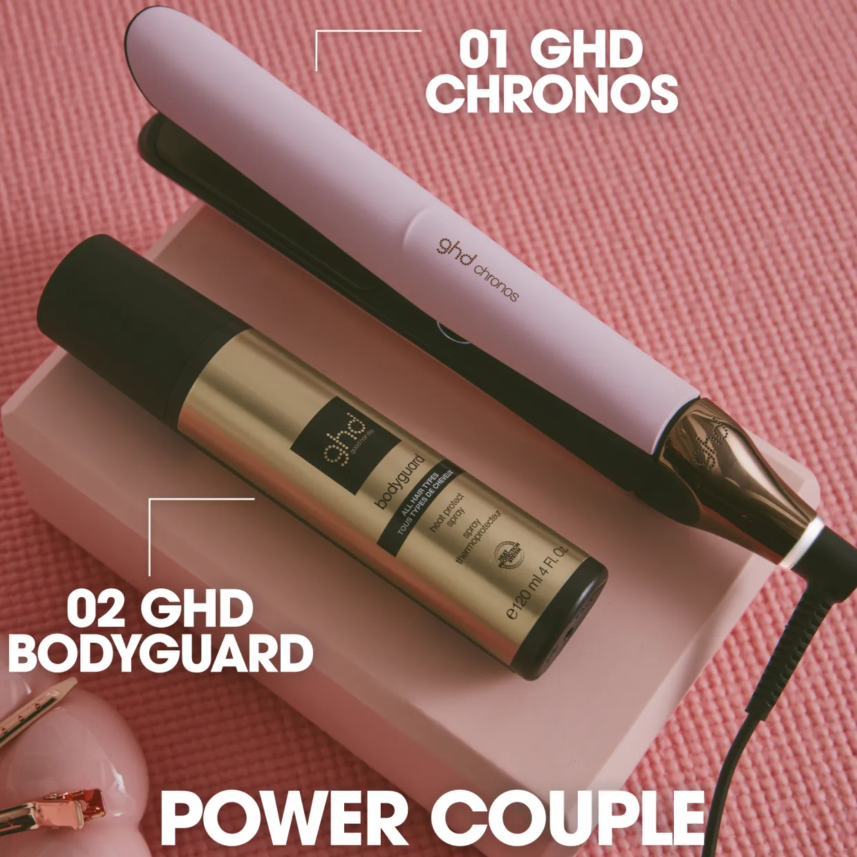 Pink Chronos Charity Limited Edition Hair Straightener in Pink Sorbet