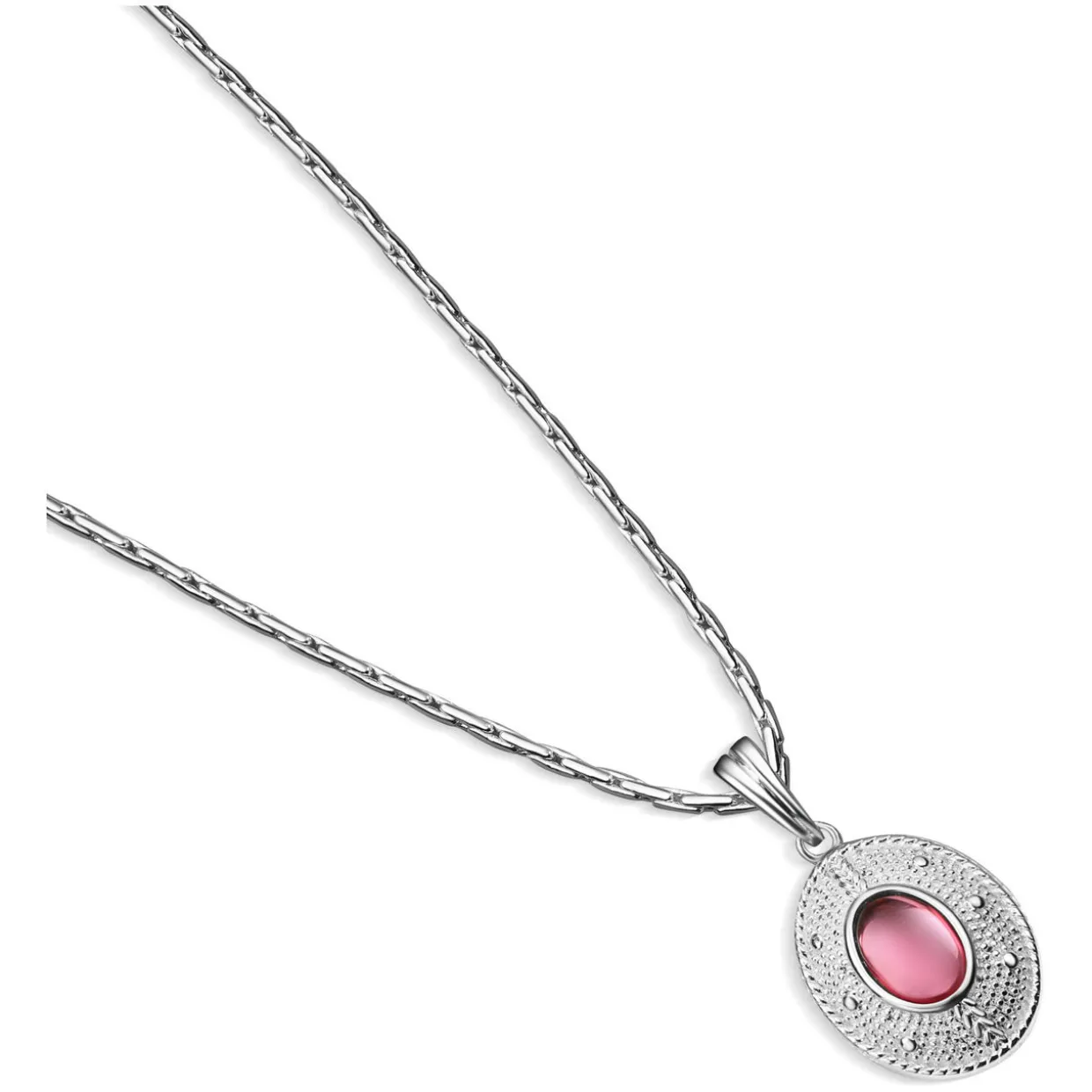 Pink Stone Pendant Necklace