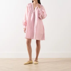 Pinstripe Kimono Mini Dress