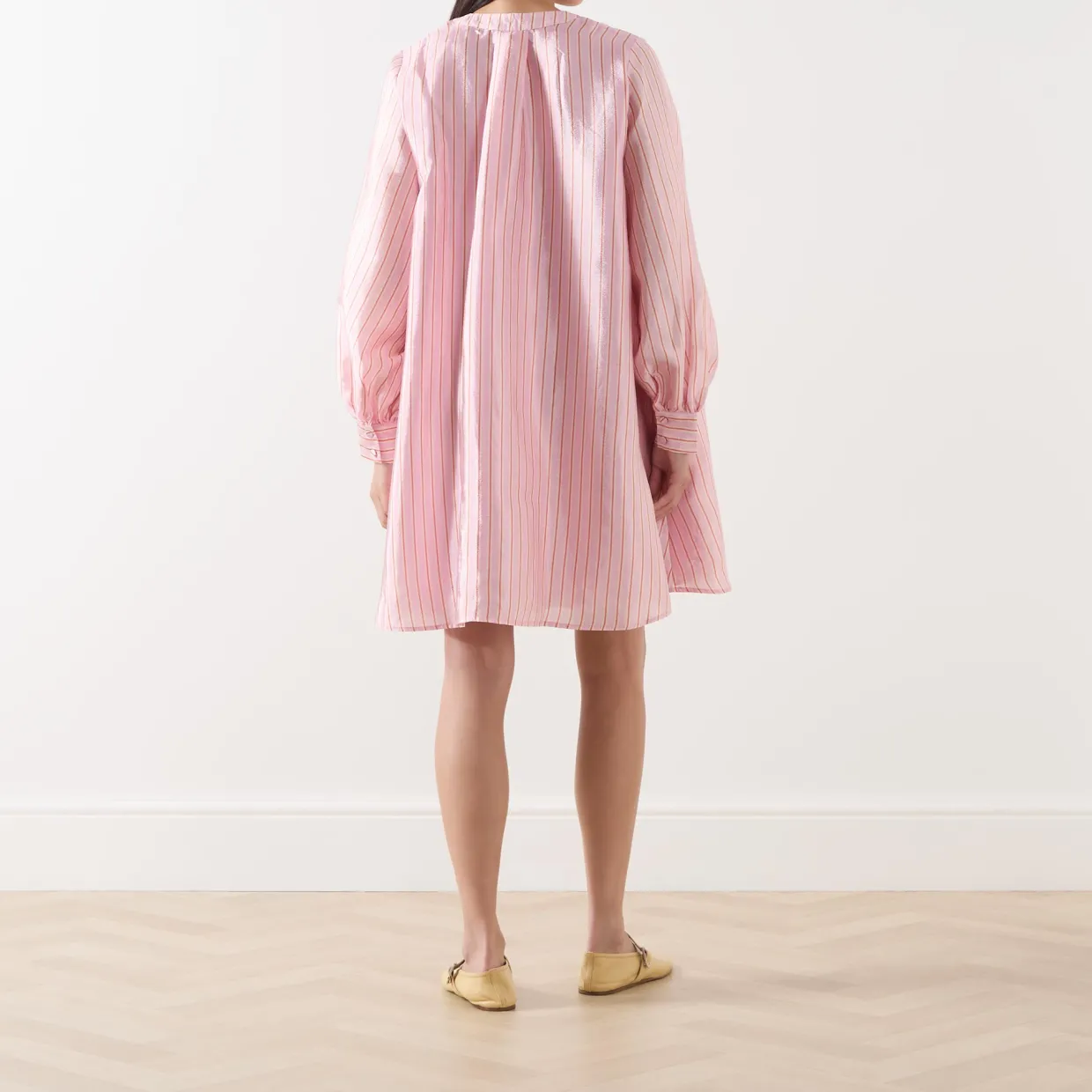 Pinstripe Kimono Mini Dress
