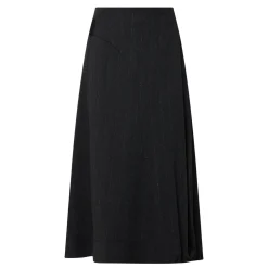 Pinstripe Pleated Skirt