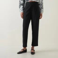 Pinstripe Straight Leg Trousers