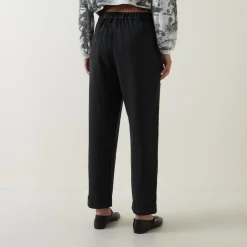 Pinstripe Straight Leg Trousers