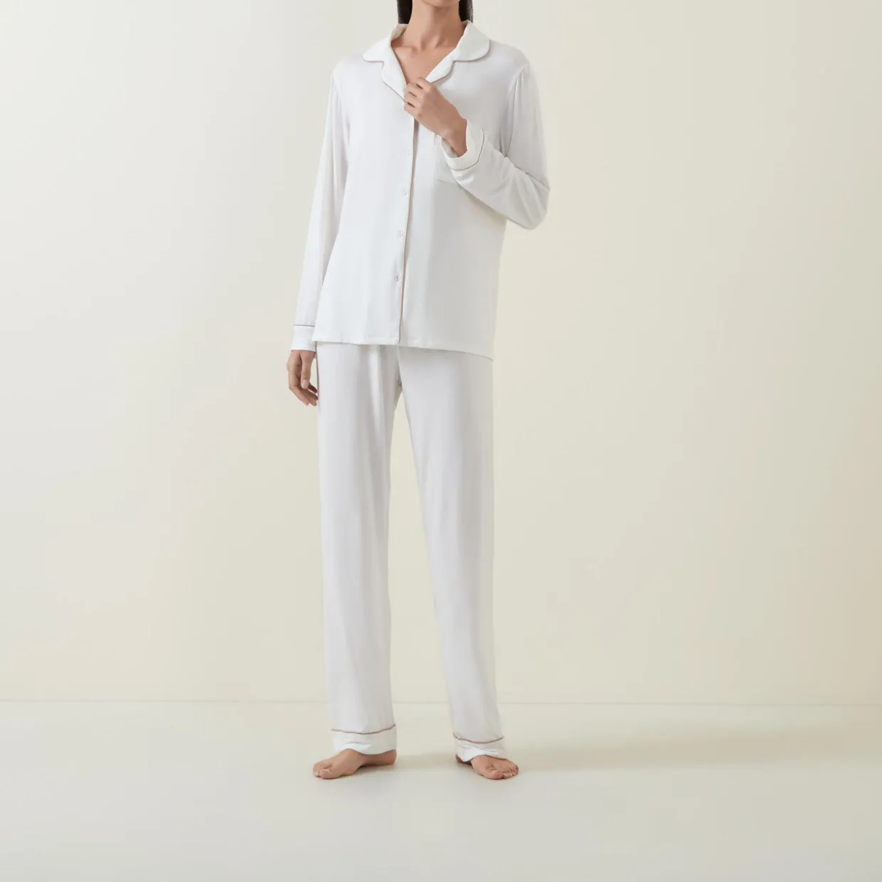 Piped Pyjama Set