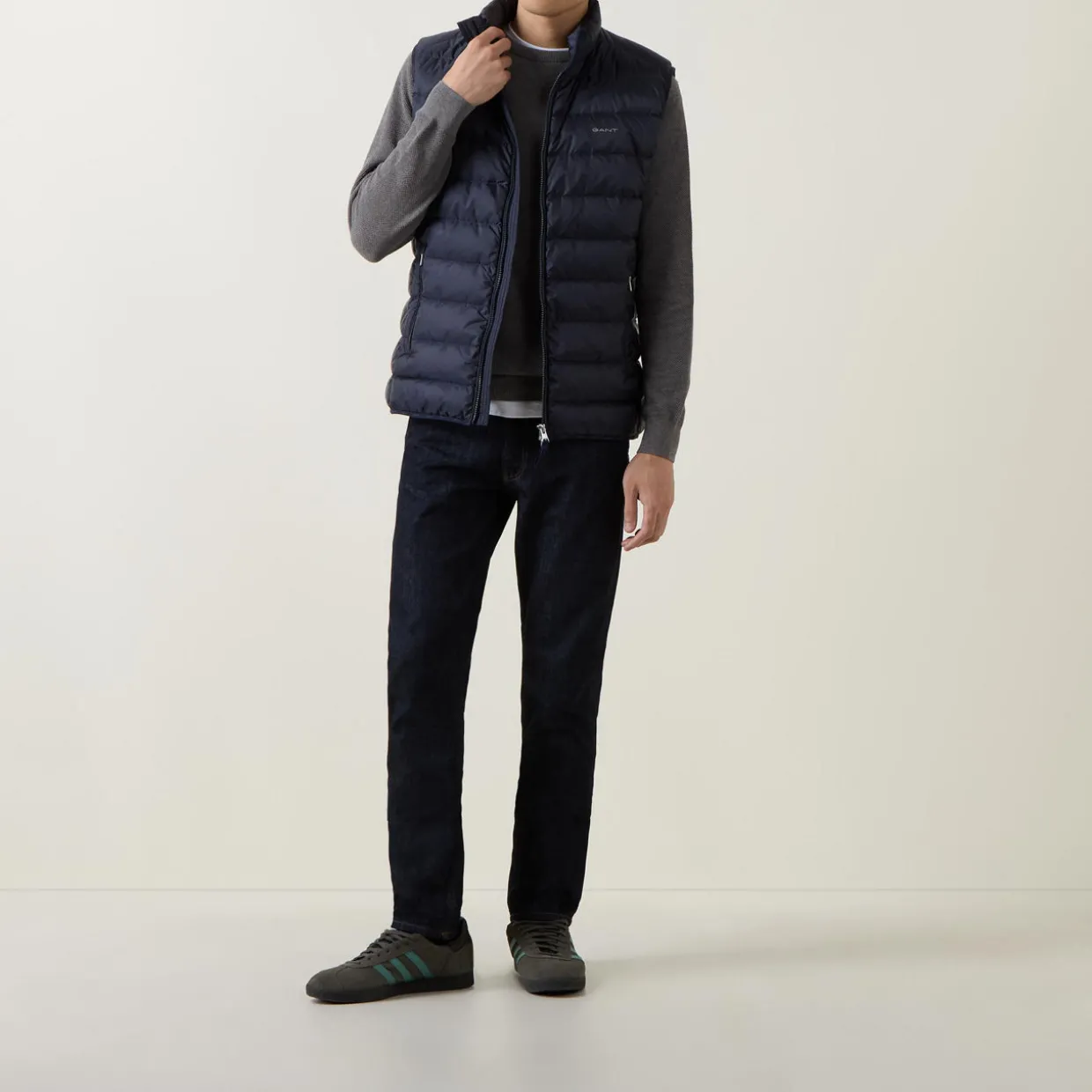Pique Cotton Crew Neck Sweater