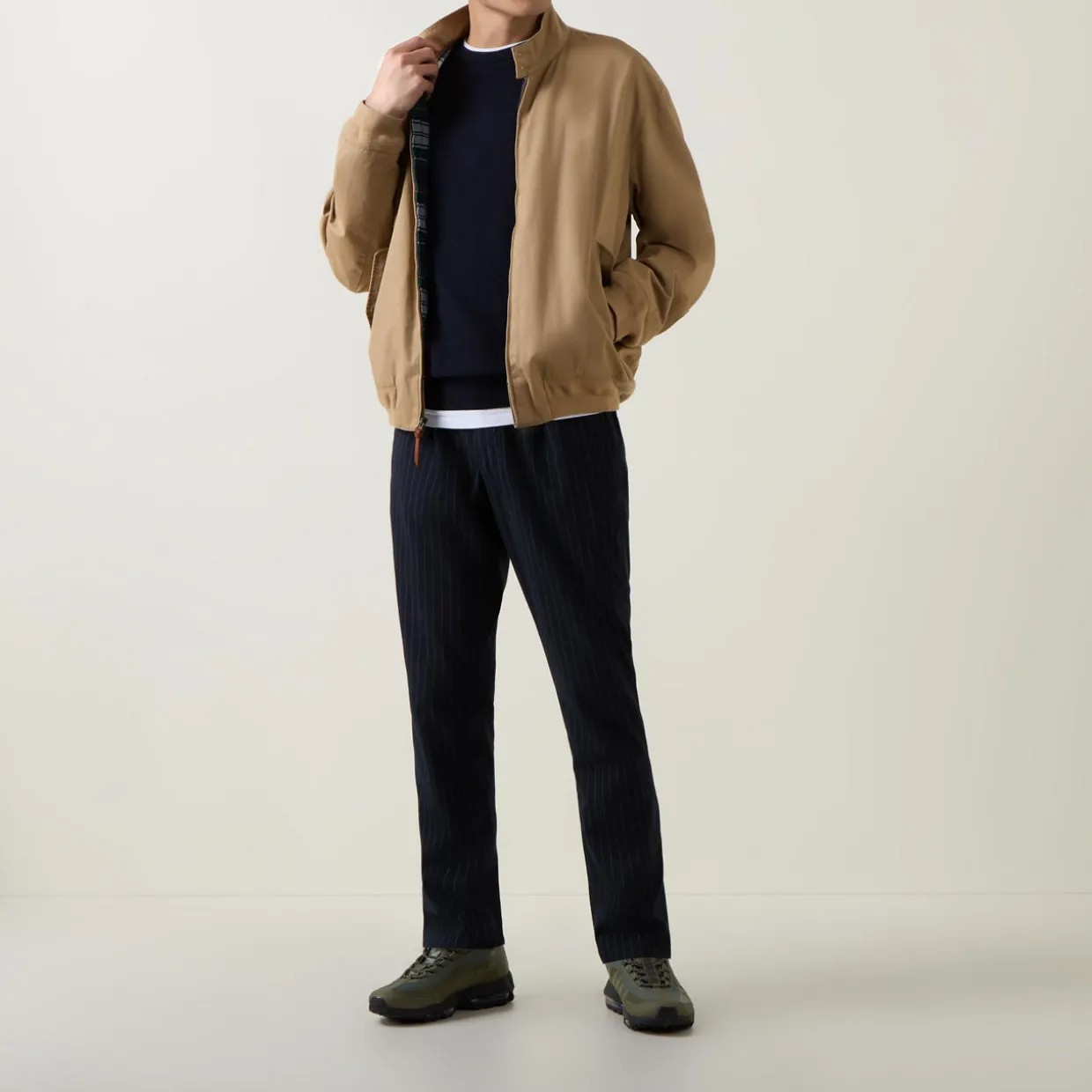 Pique Cotton Crew Neck Sweater