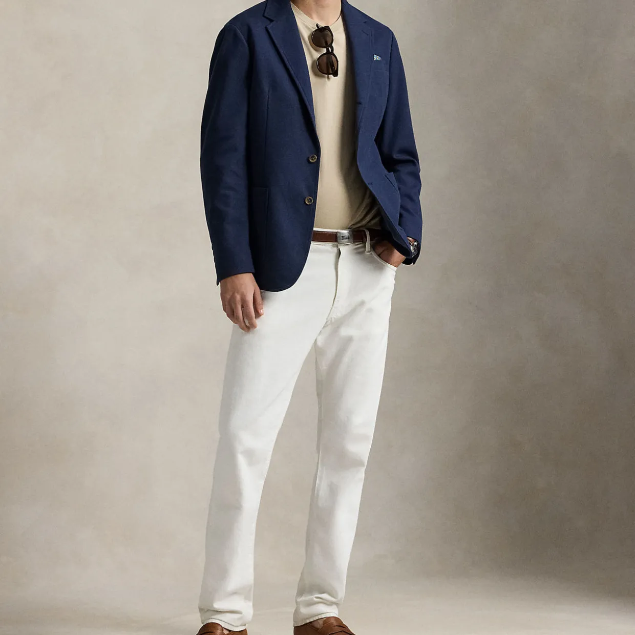 Pique Single-Breasted Blazer