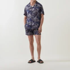 Piranha Print Drawstring Swim Shorts
