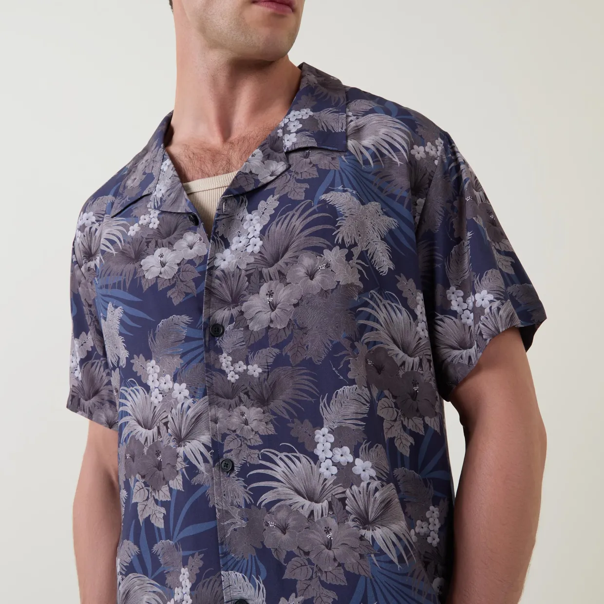 Piranha Printed Beach Shirt