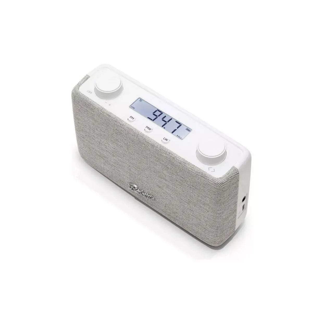 Play FM Portable White Radio USB C