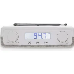 Play FM Portable White Radio USB C