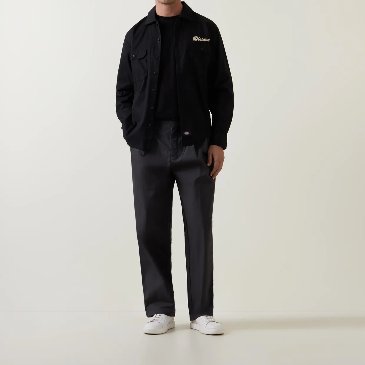 Pleated Straight Leg Trousers