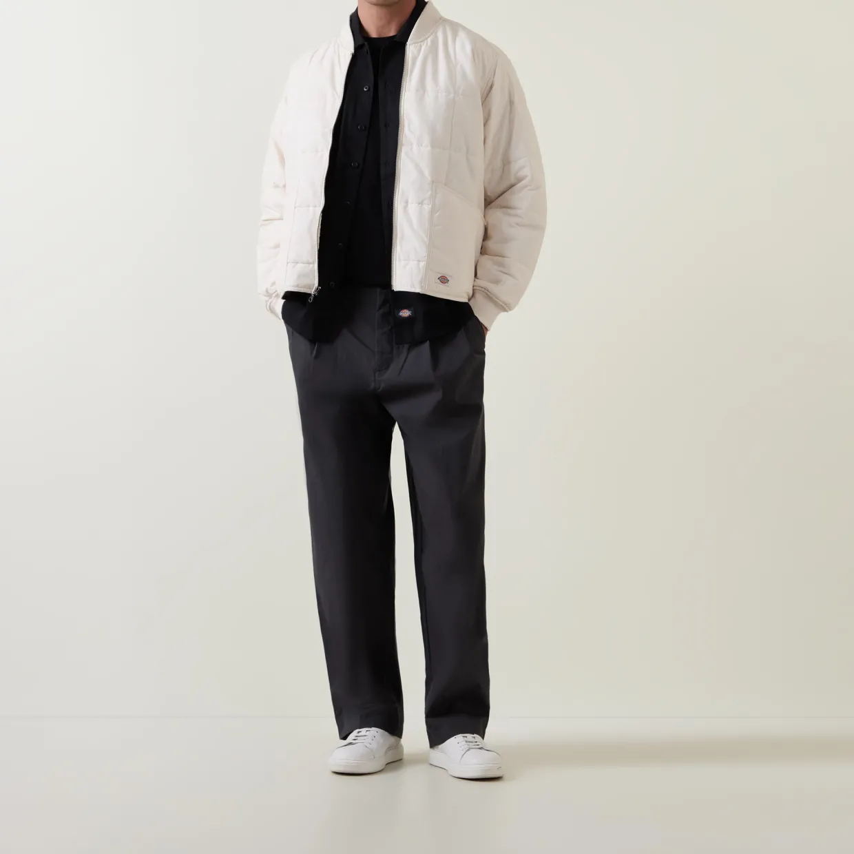 Pleated Straight Leg Trousers