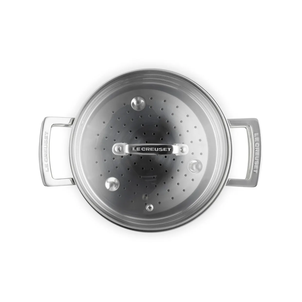 3-ply Stainless Steel Casserole Dish with Steamer and Lid 20cm