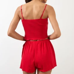 Pointelle Cropped Top