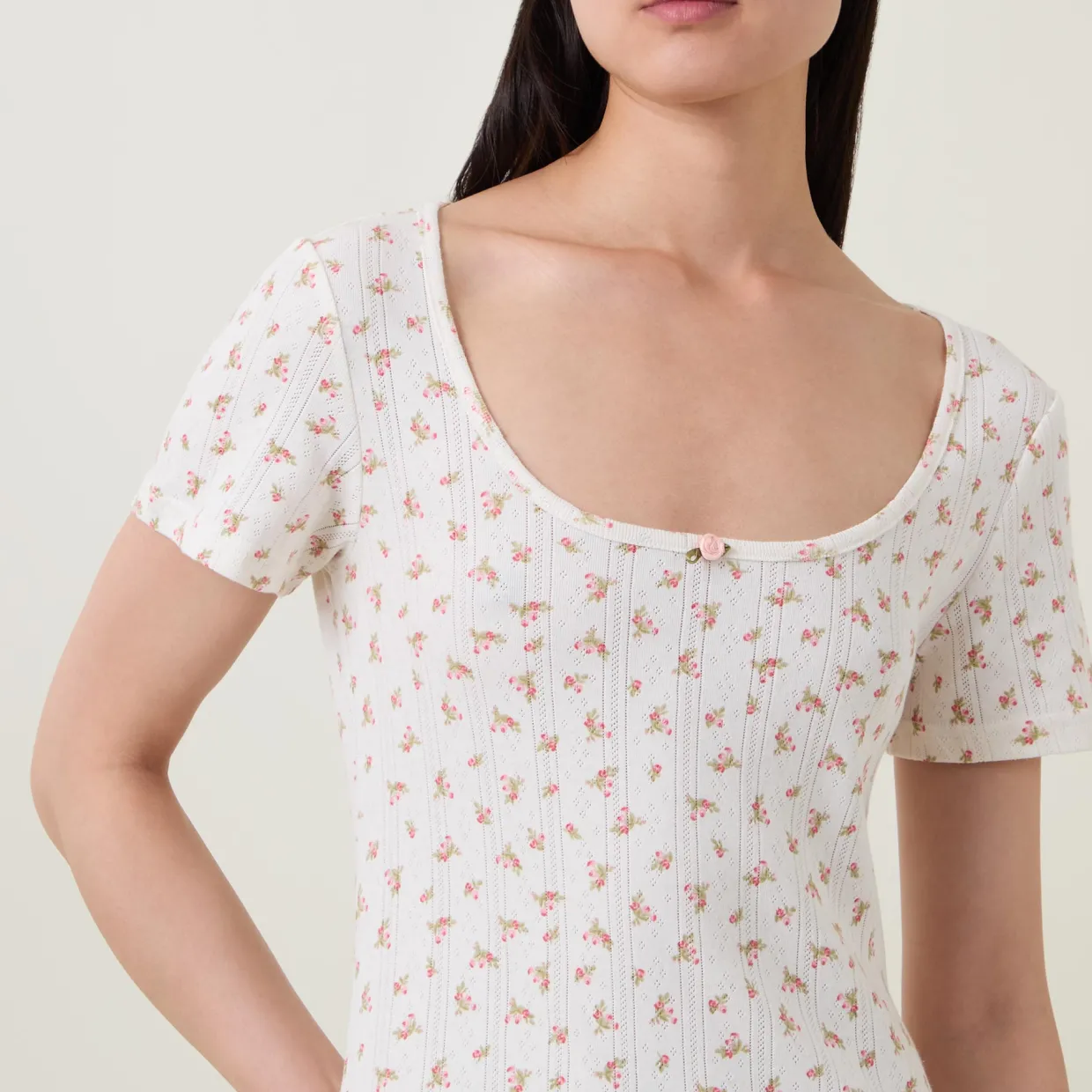 Pointelle Rose Night Dress