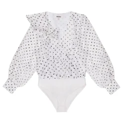 Polka Dot Frill Detail Bodysuit