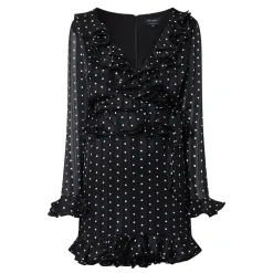 Polka Dot Frill Mini Dress