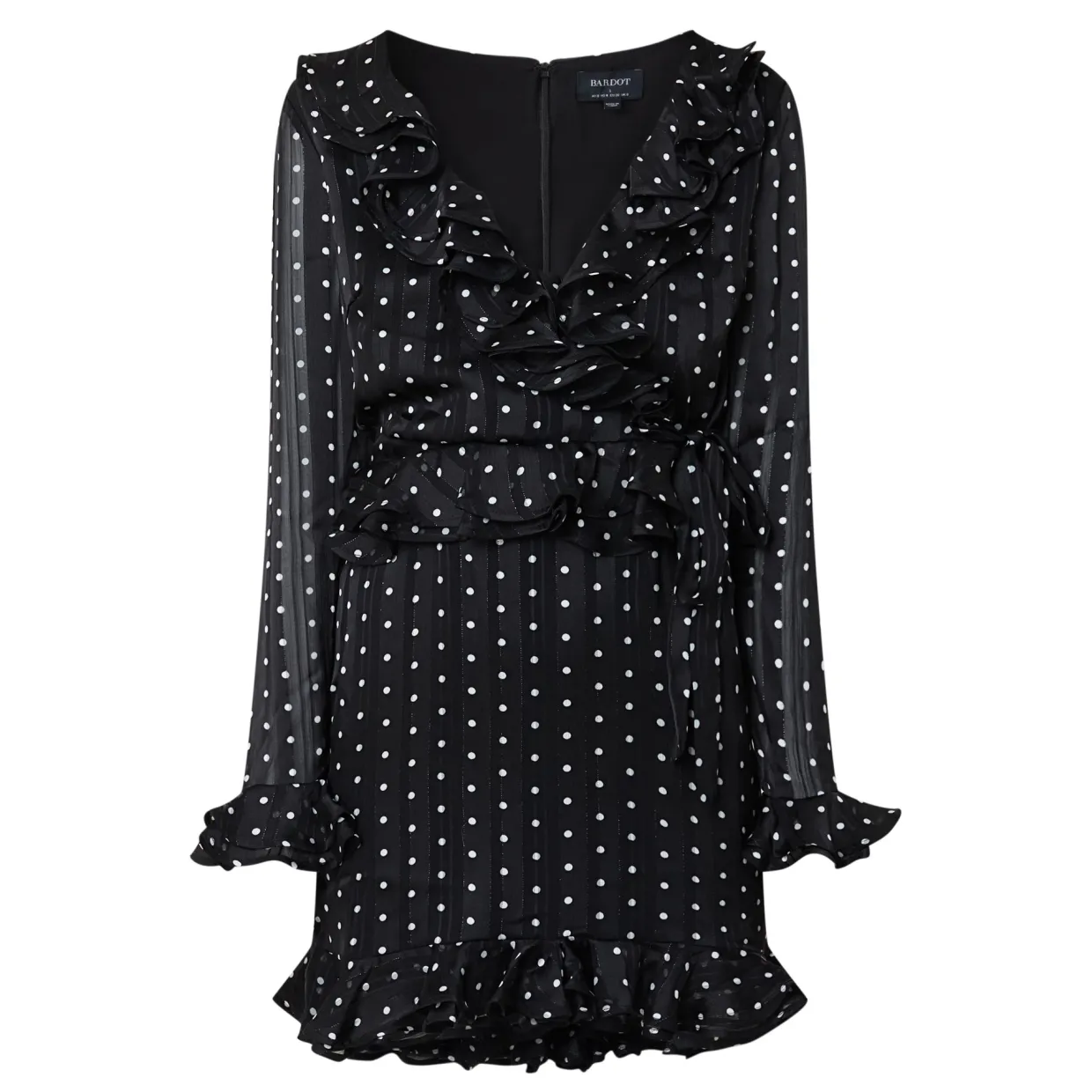 Polka Dot Frill Mini Dress