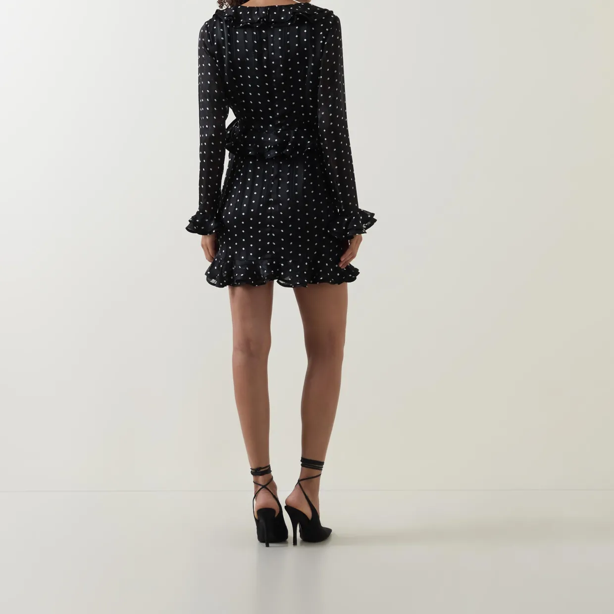 Polka Dot Frill Mini Dress