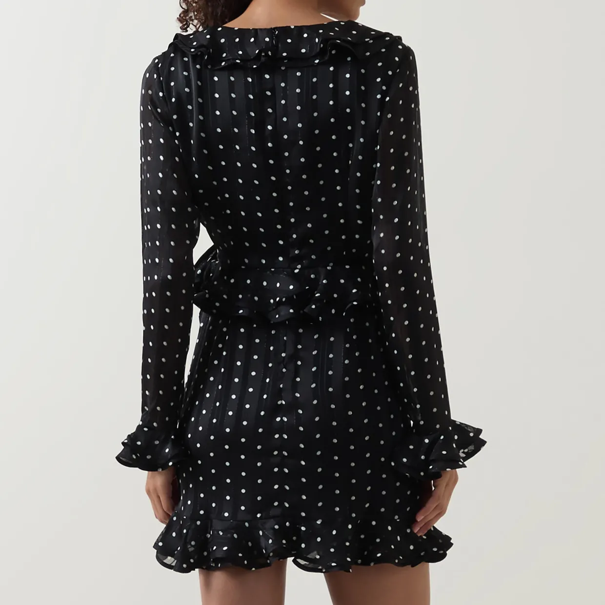 Polka Dot Frill Mini Dress