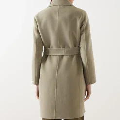 Polka Single-Breasted Belted Coat