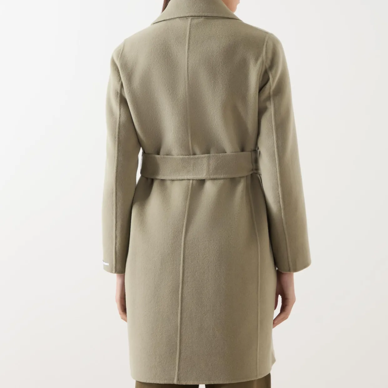 Polka Single-Breasted Belted Coat