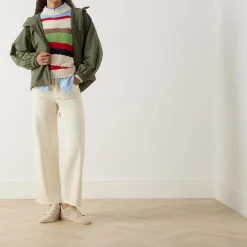 Polo Asymmetric Stripe Sweater