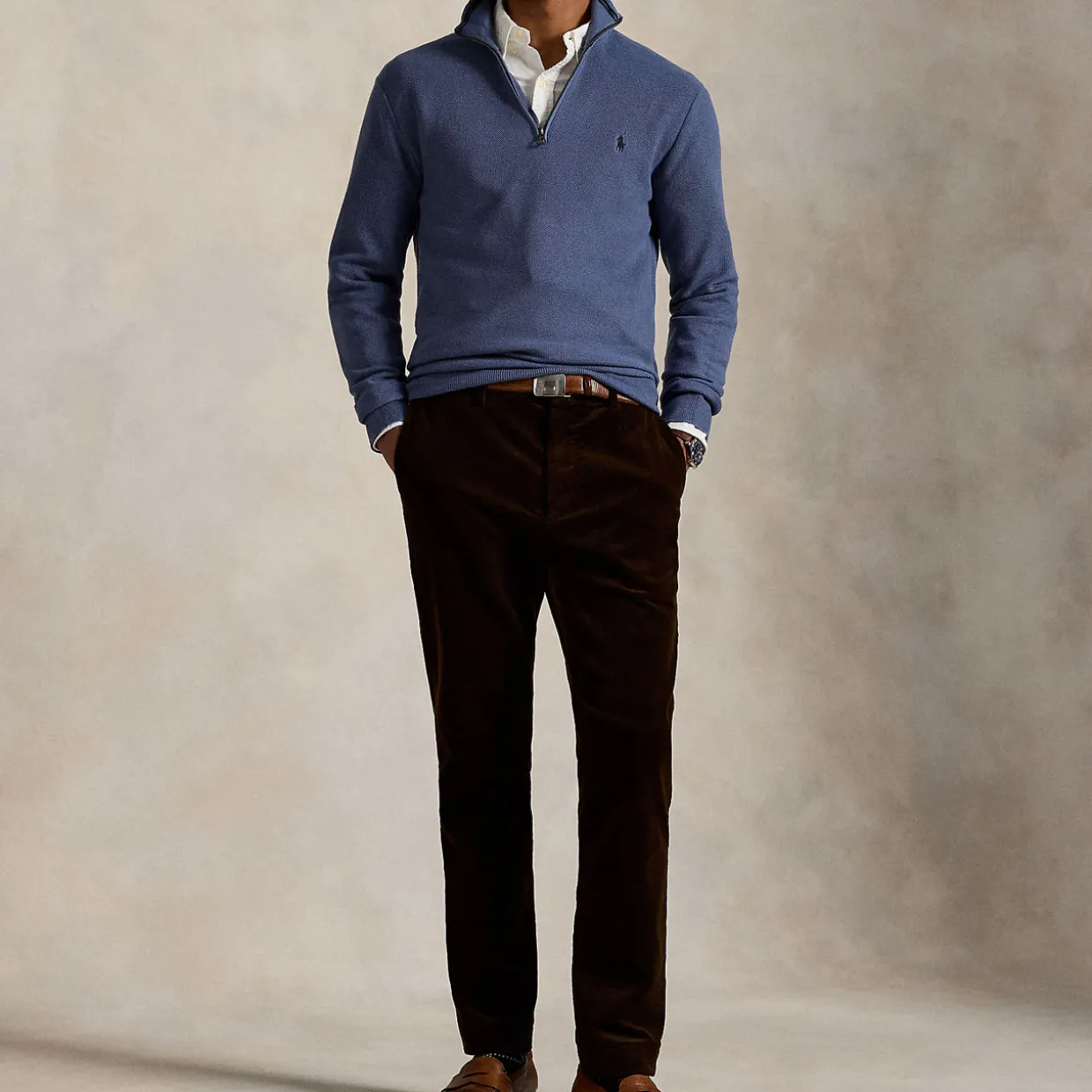 Polo Player Half Zip Sweater