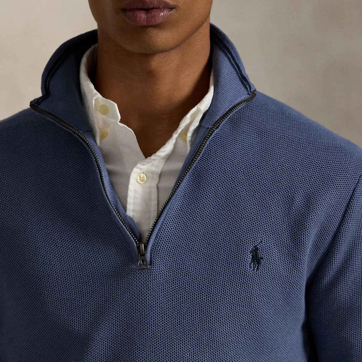 Polo Player Half Zip Sweater