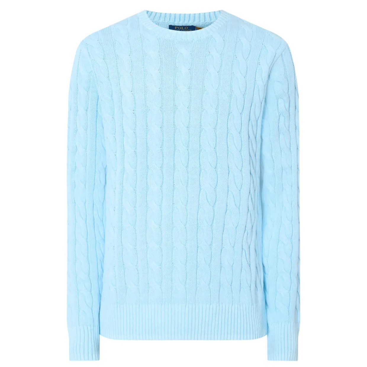 Polo Player Logo Cable Knit Sweater
