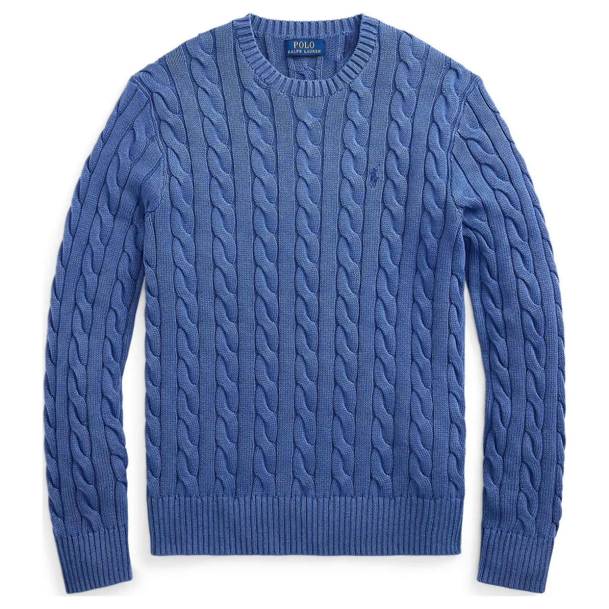 Polo Player Logo Cable Knit Sweater