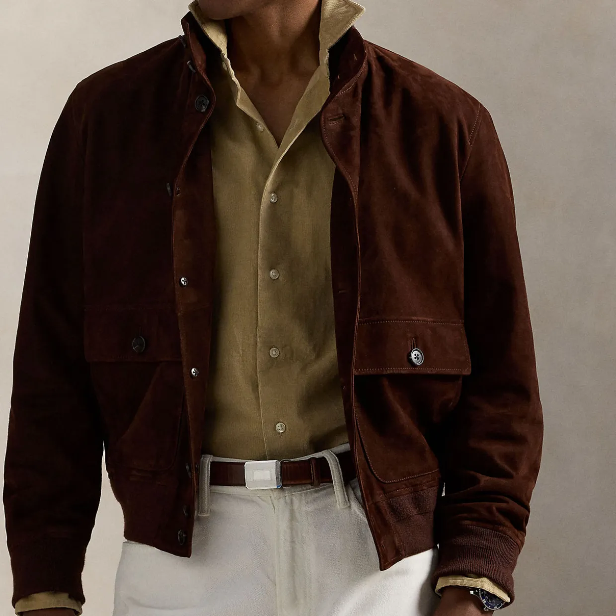 Polo Player Logo Corduroy Casual Shirt