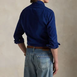 Polo Player Logo Corduroy Casual Shirt