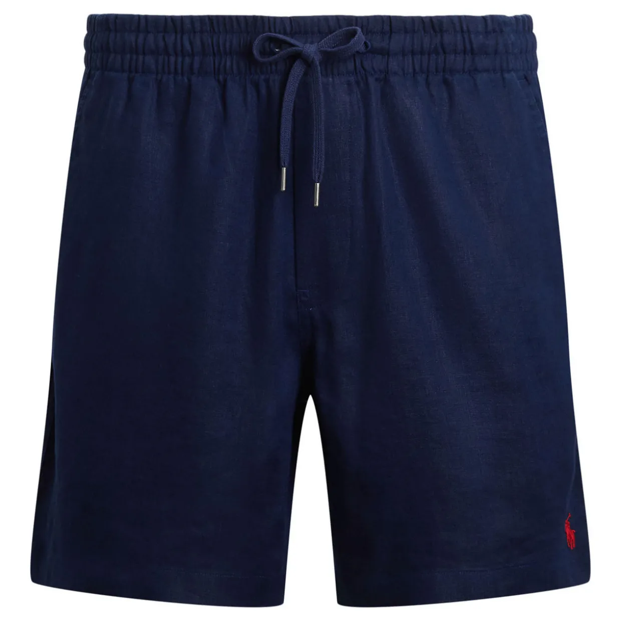 Polo Player Logo Drawstring Linen Shorts
