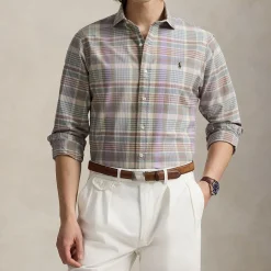 Polo Player Logo Oxford Check Shirt