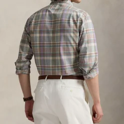 Polo Player Logo Oxford Check Shirt