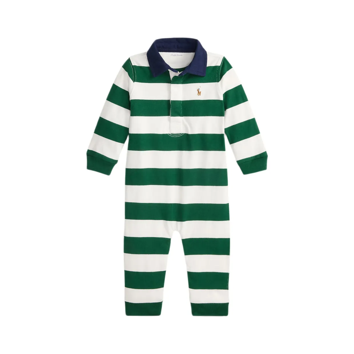 Pony Logo Striped Rugby Coverall 3-12 Months