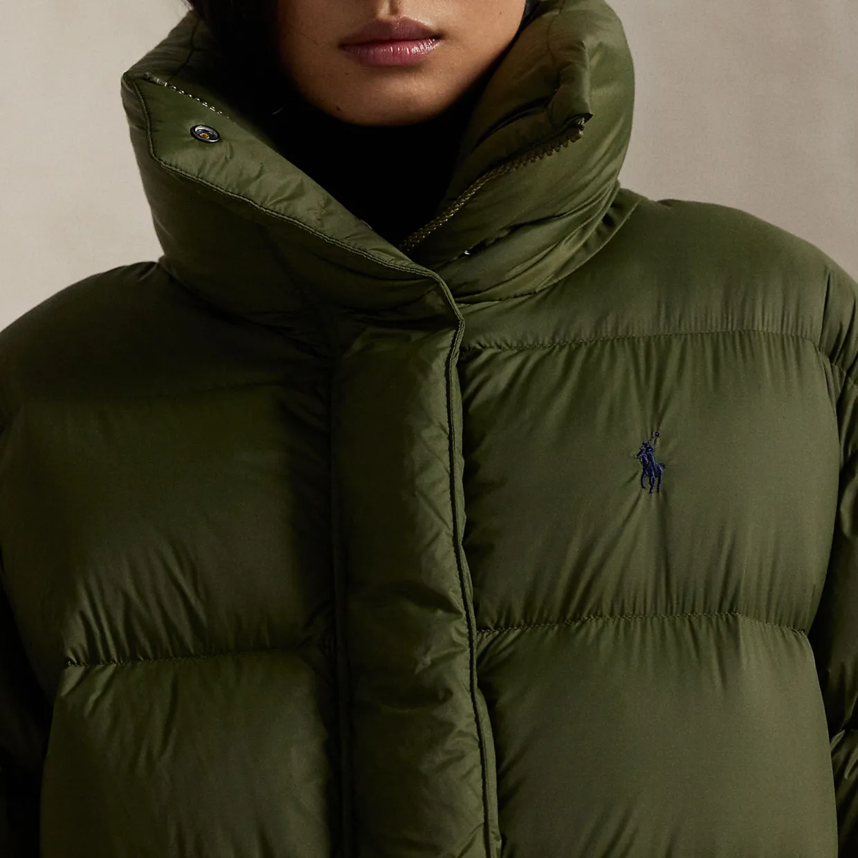 Pony Player Logo Padded Oversized Jacket