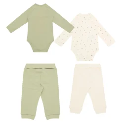 Printed Bodysuits & Sweatpants Four-Piece Set